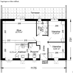 85 m2 hus/villa med altan/terrasse
