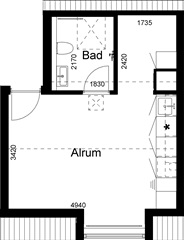 Sygehusvej, 33 m2, 1 værelser, 2.588 kr.