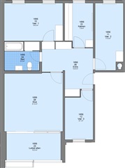 100 m2 lejlighed med altan/terrasse