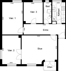 4 værelses lejlighed på 98 m2