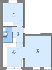 2 værelses lejlighed på 78 m2