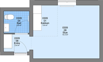 Lejlighed på Gartnerpassagen i Ølgod