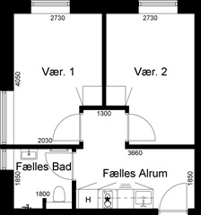 Østerbrogade, 50 m2, 2 værelser, 3.911 kr.