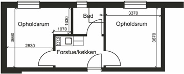48 m2 lejlighed på Merkurvej