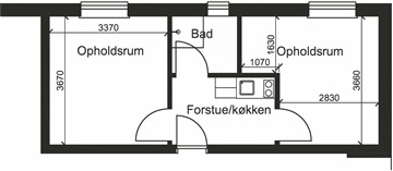27 m2 værelse på Merkurvej