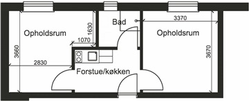27 m2 værelse i Viborg