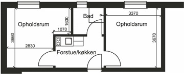 27 m2 værelse på Merkurvej