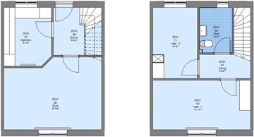 3 værelses lejlighed på 84 m2