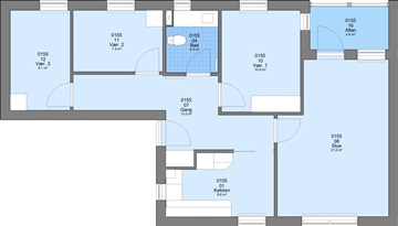 4 værelser for 7.405 kr. pr. måned