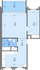 2 værelses lejlighed på 72 m2