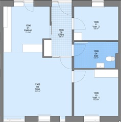 3 værelser for 8.607 kr. pr. måned