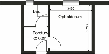 25 m2 værelse i Viborg