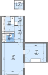 2 værelses lejlighed på 69 m2