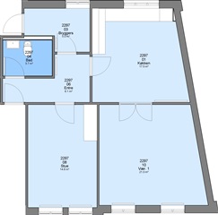 Exnersgade, 89 m2, 2 værelser, 6.137 kr.