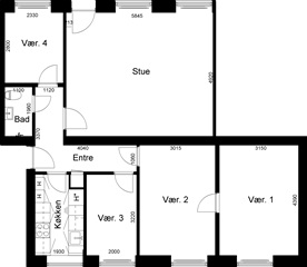 109 m2 lejlighed med altan/terrasse
