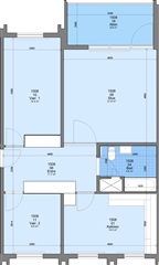 3 værelses lejlighed på 92 m2