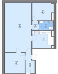 3 værelses lejlighed på 112 m2