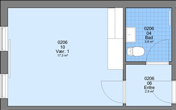 1 værelser for 2.641 kr. pr. måned