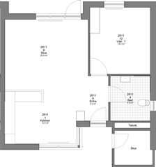 72 m2 lejlighed i Agerbæk