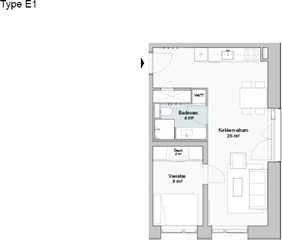 Nyopført lejemål i flot og moderne boligkomplek...