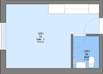1 værelse på 34 m2