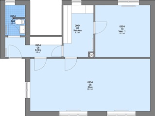 2 værelses lejlighed på 82 m2