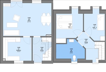 3 værelses lejlighed på 95 m2