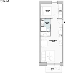 Nyopført lejemål i flot og moderne boligkomplek...