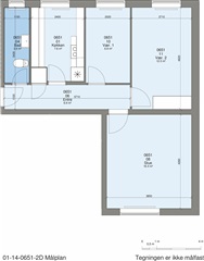 3 værelses lejlighed på 68 m2