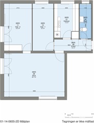 3 værelses lejlighed på 78 m2