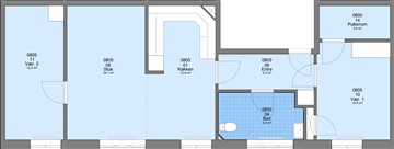 88 m2 lejlighed på Storegade