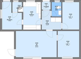 Vibevej, 74 m2, 3 værelser, 3.987 kr.