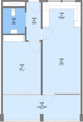 2 værelses lejlighed på 82 m2
