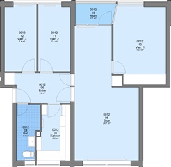 4 værelses lejlighed på 86 m2