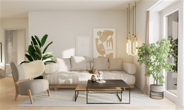 Stor og lys lejlighed på 102m2