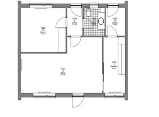 2 værelses lejlighed på 70 m2