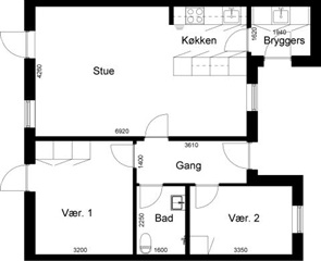 75 m2 lejlighed på Frugthaven