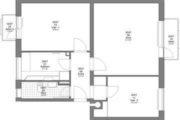 3 værelser for 5.245 kr. pr. måned