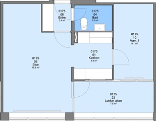 Lejlighed til 4.261 kr.