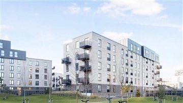 Duplex bolig med stor terrasse