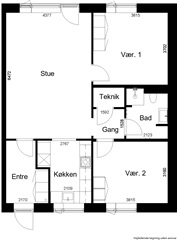 99 m2 lejlighed. Husdyr er tilladt