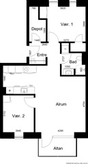 Lejlighed med altan/terrasse