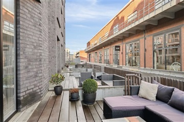 Moderne lejlighed med stor terrasse i Nordhavn