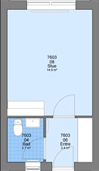 1 værelse på 25 m2