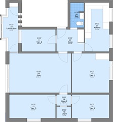 5 værelses lejlighed på 104 m2