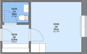 1 værelse på 26 m2