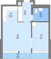 Lejlighed til 4.074 kr.