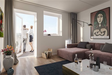 3 værelses lejlighed på 46 m2