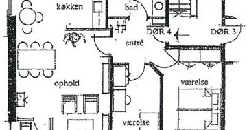 3 værelses lejlighed på 82,5 kvm.