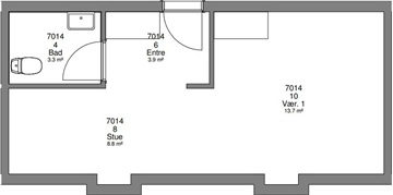 49 m2 lejlighed på Møllegade
